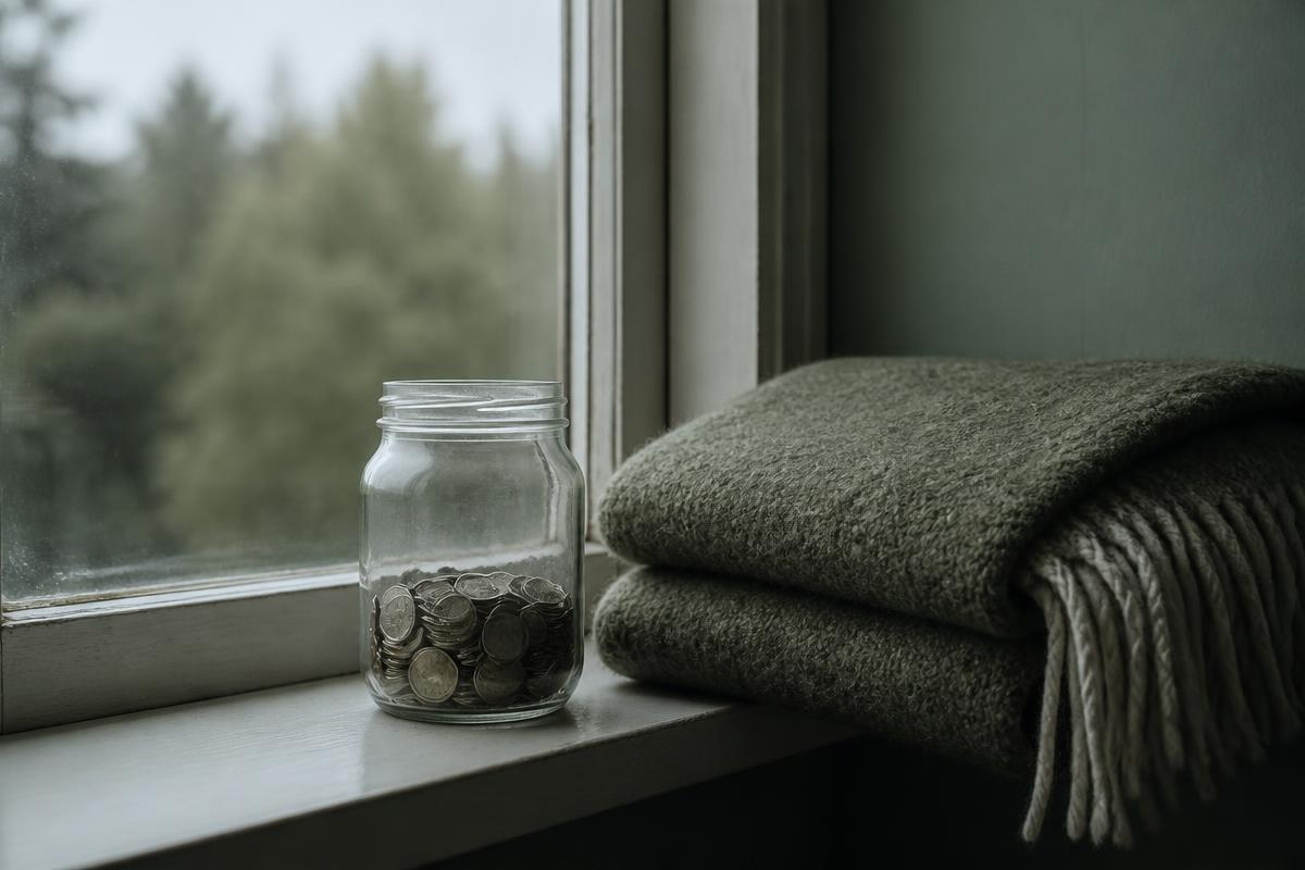 Sparegris ved siden av en notatbok